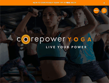 Tablet Screenshot of corepoweryoga.com